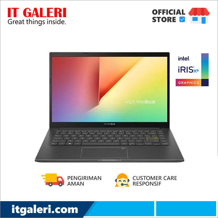 Laptop Asus K413EA-AM551IPS (14"/i5-1135G7/Intel IrisXe 80EU/8GB/512GB/BLACK/WIN10 + FREE OFFICE)