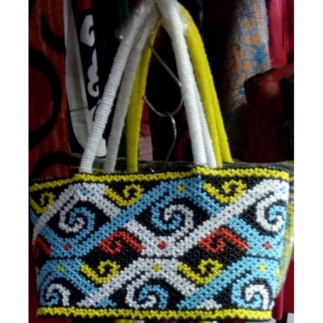 Tas Tangan Manik Dayak Etnik Handbag Homemade Asli Balikpapan Kalimantan Murah