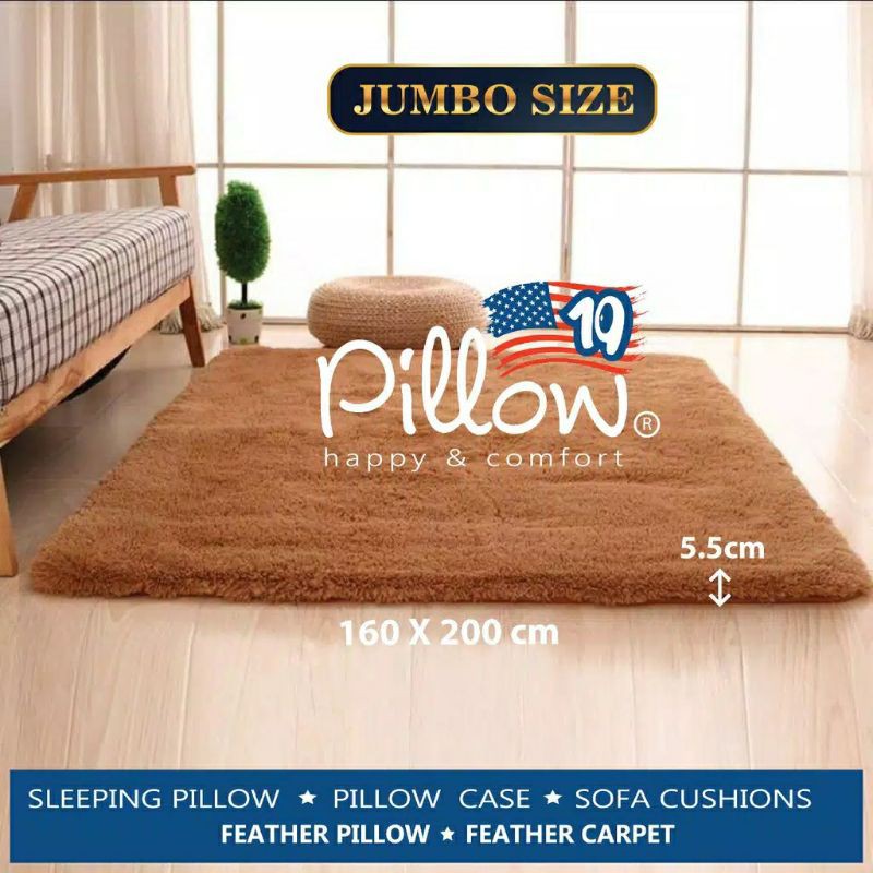 Karpet Bulu Rasfur Pillow ORIGINAL size Jumbo