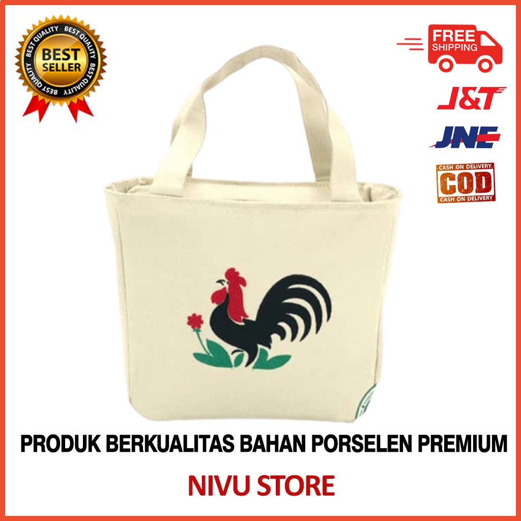 ToteBag Tas Wanita Motif AYAM JAGO Kanvas AYAM JAGO JADUL estetik Tas Unik Murah S4S3