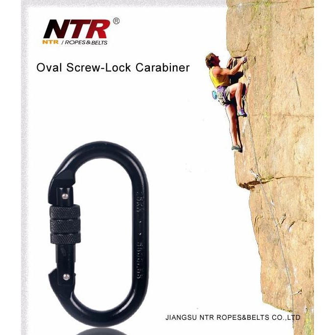 Jual Ntr Oval Quick Release Carabiner Screw Safety Lock