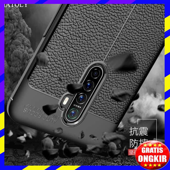 ACC HP OPPO REALME X2 PRO CASE AUTOFOCUS CARBON LEATHER CASE