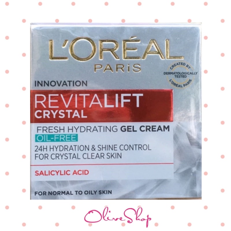 OliveShop ❤️ Loreal Revitalift Crystal Hydrating Gel Cream 50ml 15ml