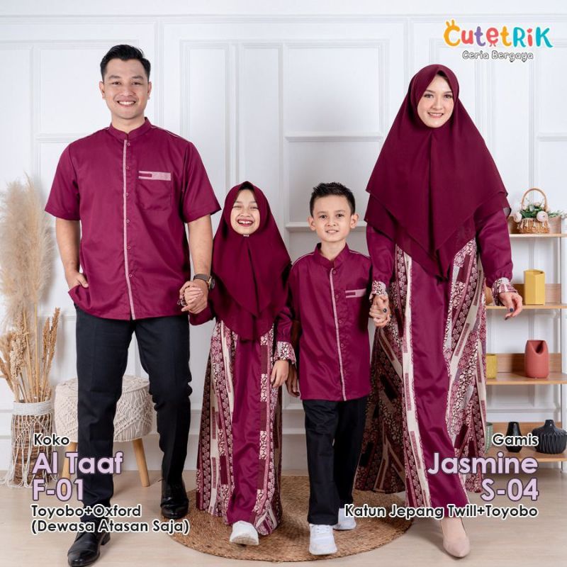 Sarimbit Etnik Cutetrik Baju Gamis Anak Perempuan Couple Mom