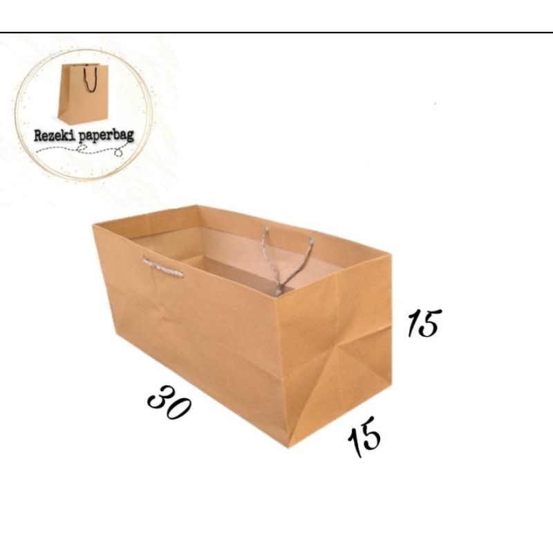 

PAPERBAG COKLAT BOLU 30X15