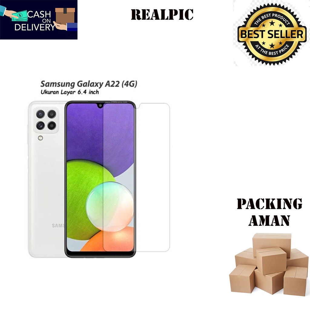 Tempered Glass Samsung Galaxy A22 4G Screen Protector Anti Gores