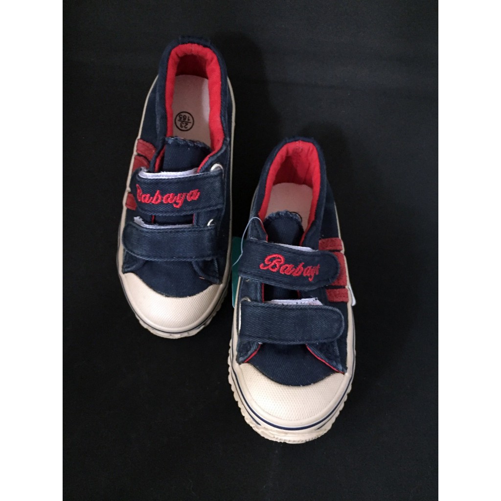 sepatu anak Babaya Stripe Blue sol karet