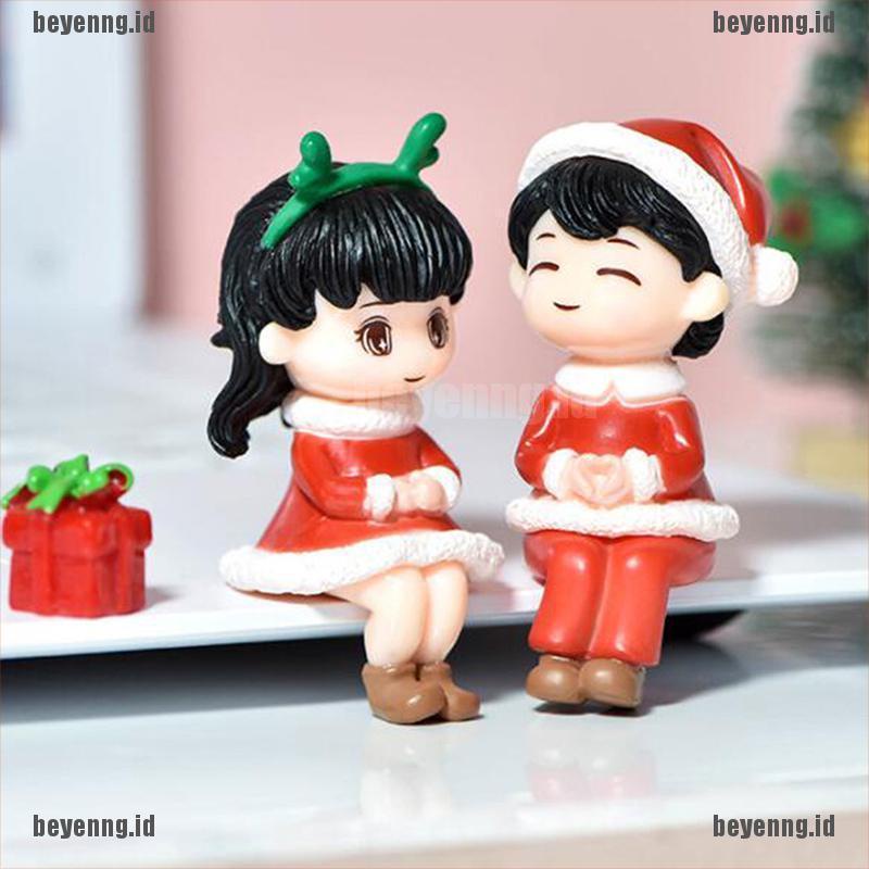 Bey Miniatur Pasangan Kekasih Natal Untuk Dekorasi Taman Minifairy Garden DIY