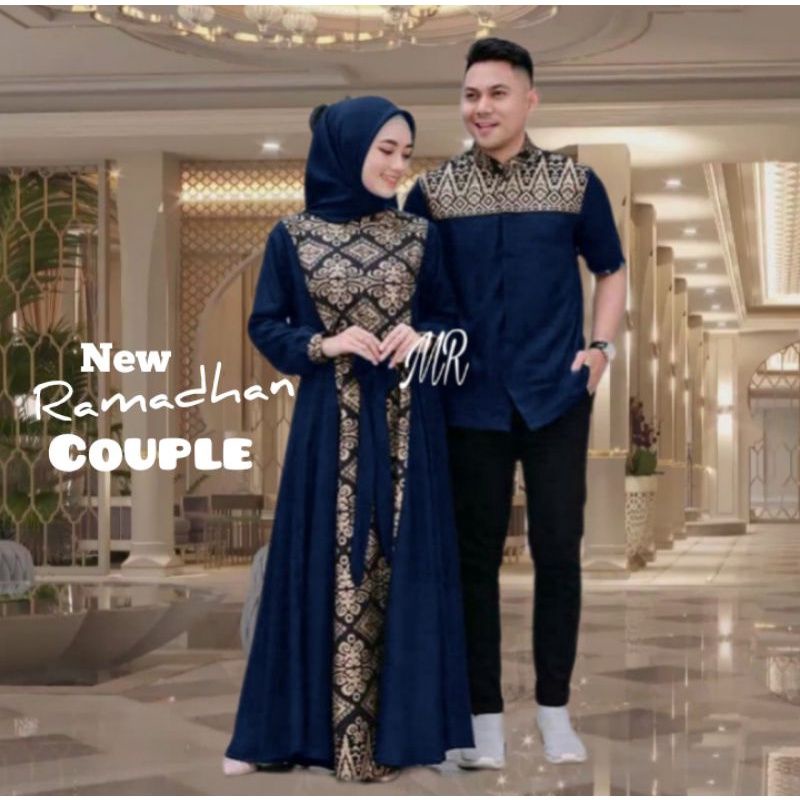 Baju Couple Batik Pasangan Suami Istri Pesta Kondangan Remaja Muslim Undangan Lamaran Kekinian Model