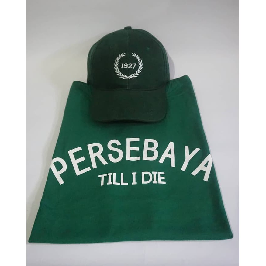 Kaos + TOPi full bahan Combed 30S Distro PERSEBAYA TiLL i DiE