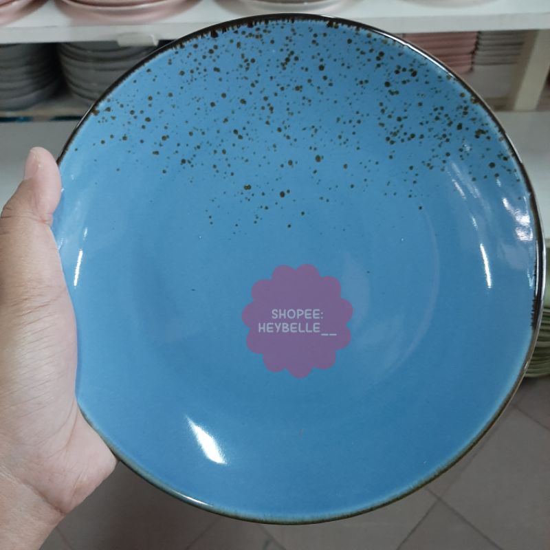 SALAD PLATE RUSTIC ATLANTIC BLUE/PIRING RUSTIC/PIRING AESTHETIC/PIRING LUCU/PIRING GEMES