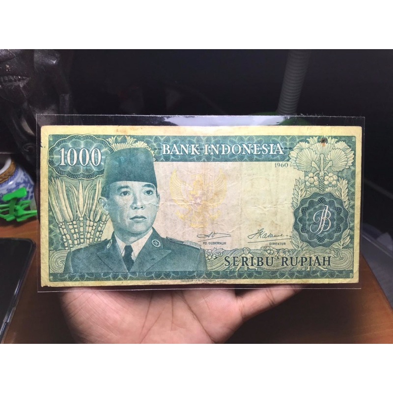 Uang Kuno 1000 Rupiah Soekarno VF