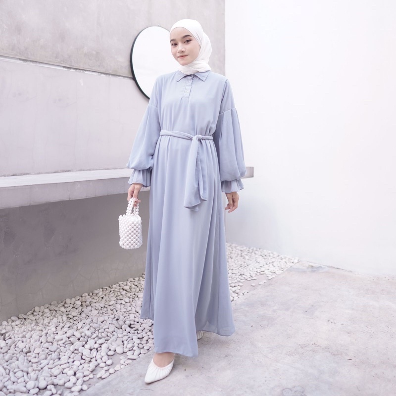 LOCANA LABEL CASSY DRESS-Soft denim