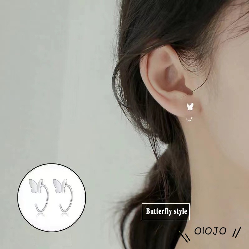 【COD】Fashion Sederhana Anting-Anting Kecil Kait Telinga Tindik Telinga Anti-Alergi Aksesoris Telinga Untuk Wanita