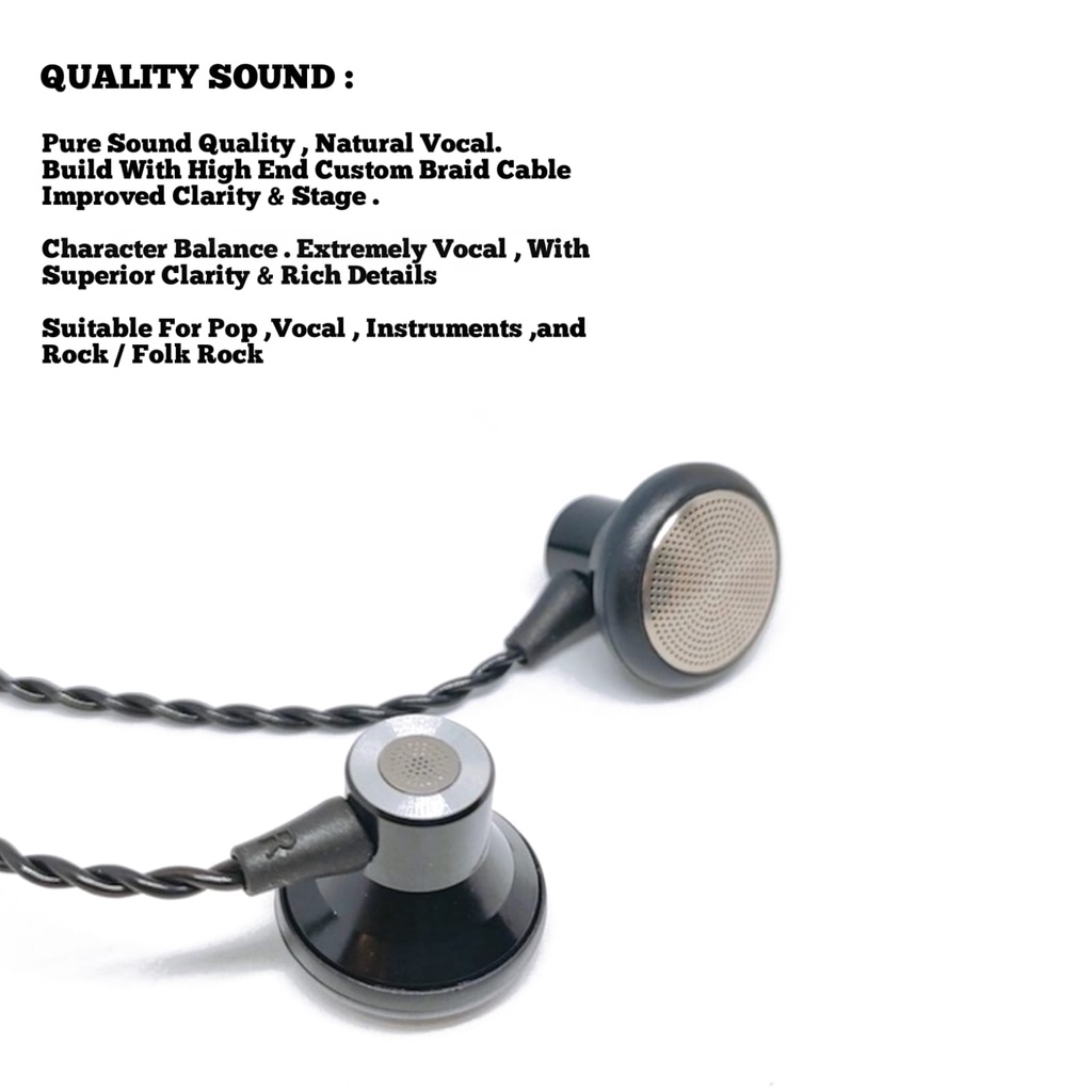 HiFi Pure Sound Headset Maxi H5 Custom Earphone With Microphone