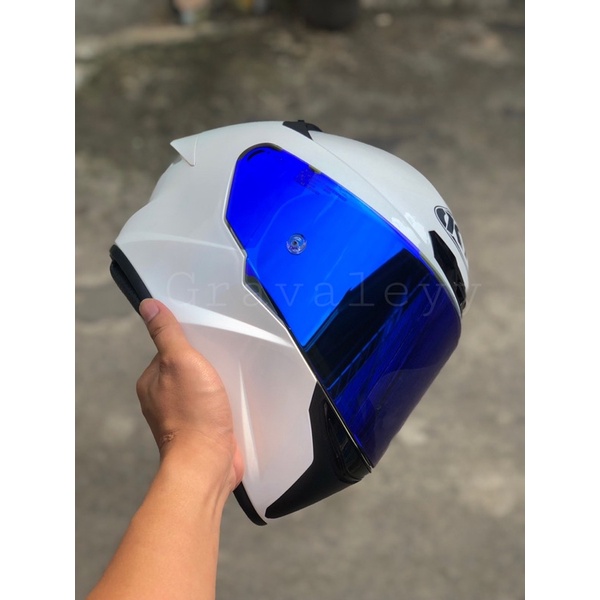 PALING MURAH VISOR IRIDIUM BLUE RED GOLD GREEN KYT TT COURSE