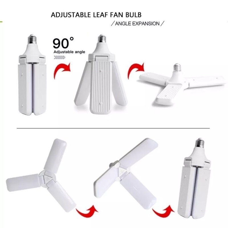 Lampu bohlam led model kipas 3 baling 45W led fan light