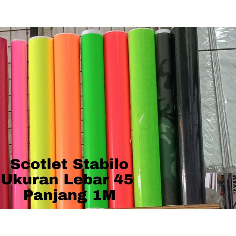 

Scotlet/Scotchlite Warna Stabillo ukuran 45cm x 100cm/1 Meter