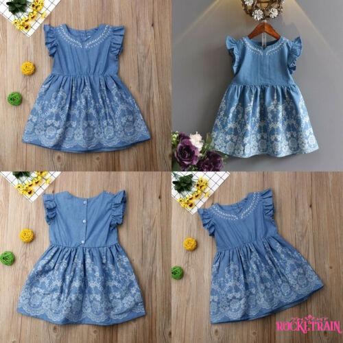 kids blue jean dress