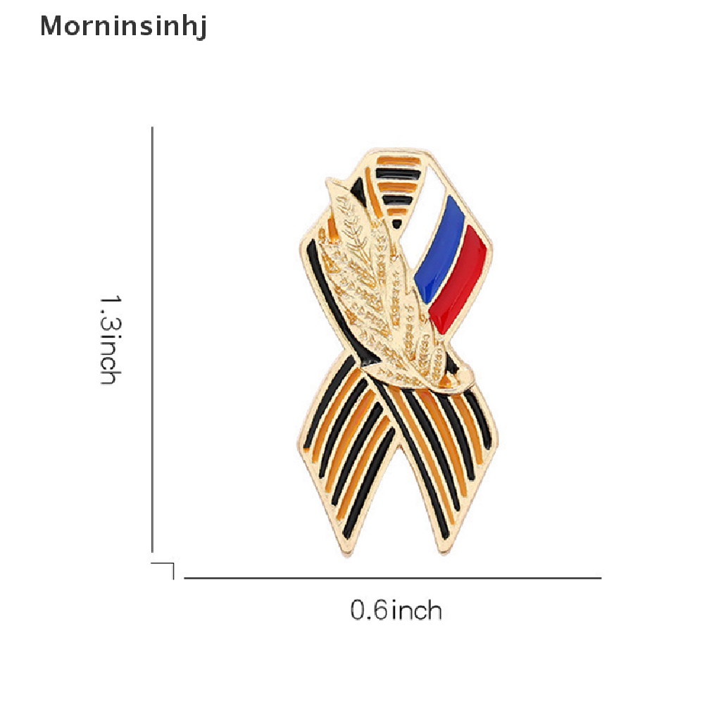 Mor Bros Pin Enamel Bentuk Bendera Rusia Untuk Aksesoris Pakaian