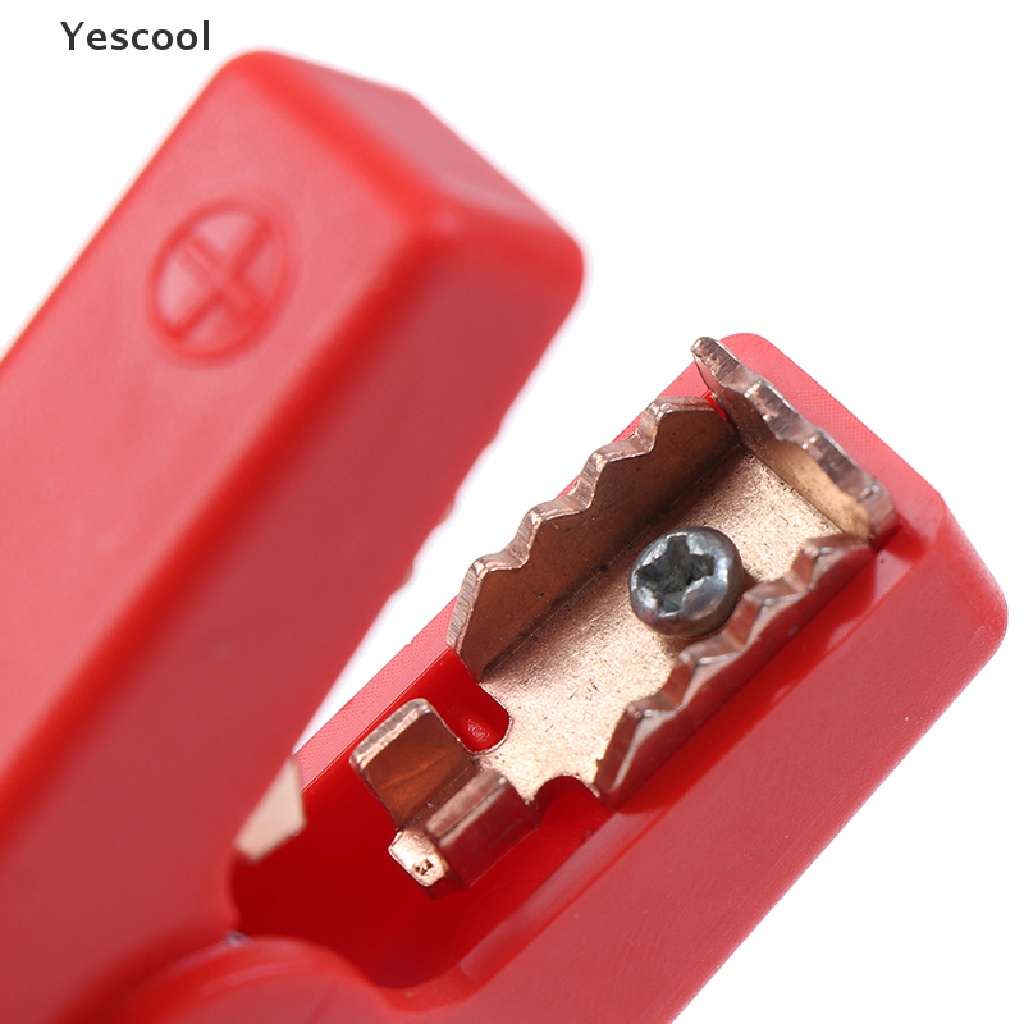 Yescool 2Pcs large 100a crocodile alligator clips car chargers insulated clamp .