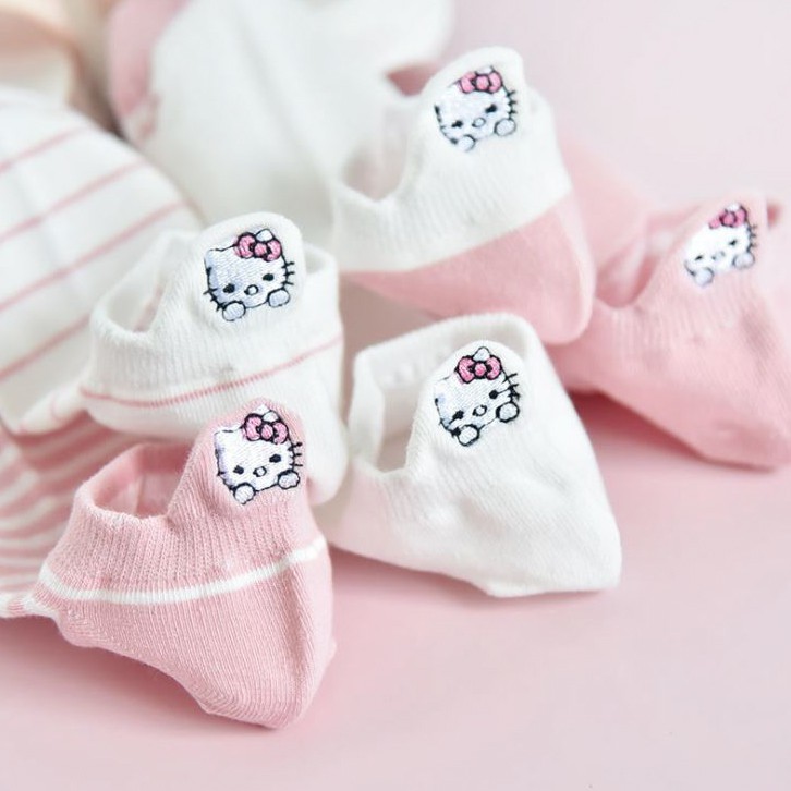HELLO KITTY POLOS - Kaos Kaki Pendek Semata Kaki/ Kaos Kaki Ankle Dewasa Wanita-6