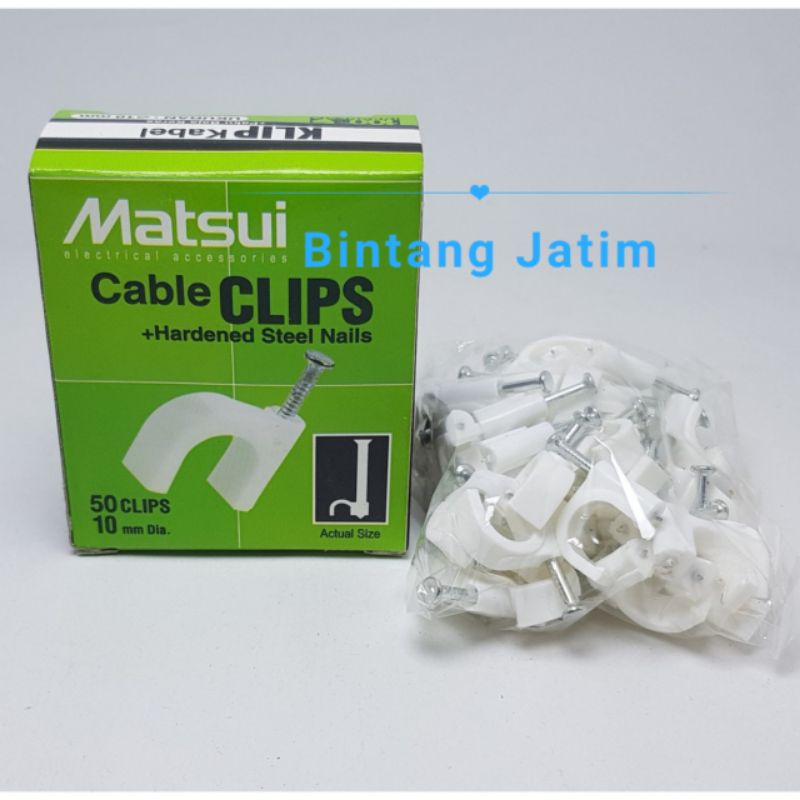 KLEM KABEL LISTRIK PLASTIK WARNA PUTIH DIJAMIN PAKU BETON ASLI UKURAN NO 8MM 9MM 10MM 12MM