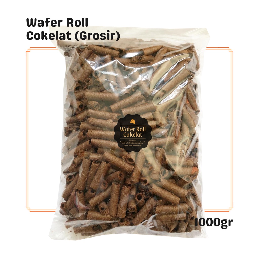 

Wafer Roll Cokelat (Grosir) 1000gr / Snack Cemilan Camilan Manis