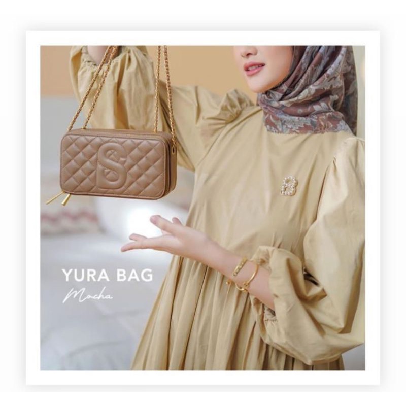 ORIGINAL READY YURA BAG BUTTONSCARVES BLACK BEST SELLER
