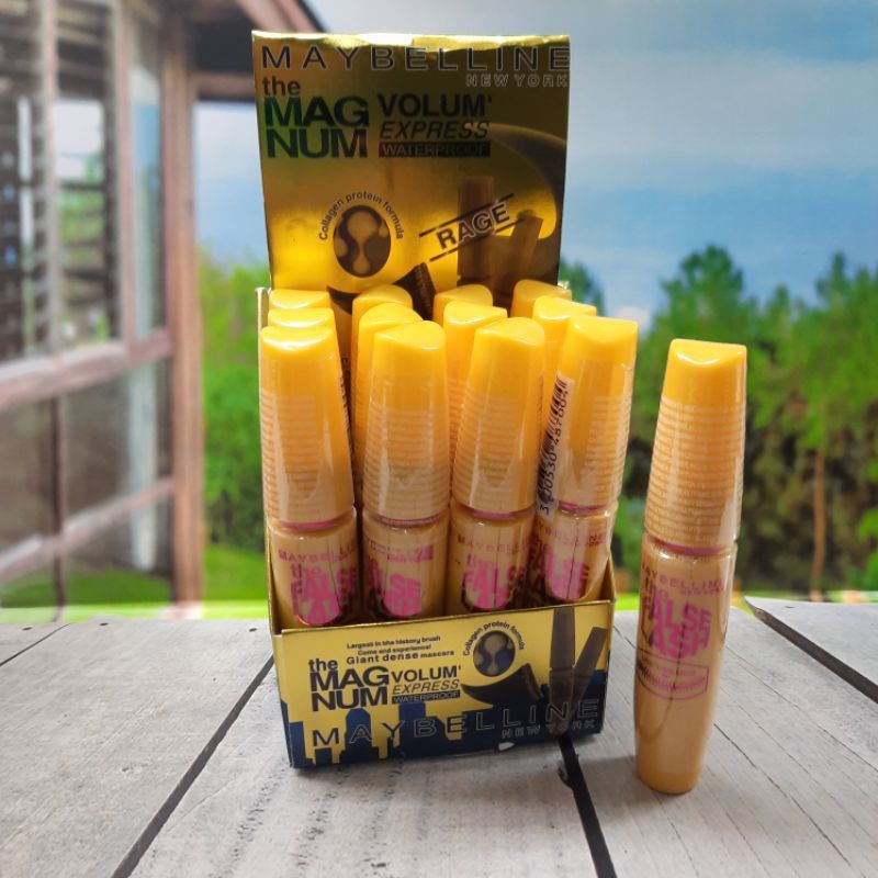 MASKARA MAGNUM MAYBELLINE KUNING - MASCARA MAGNUM KUNING HITAM