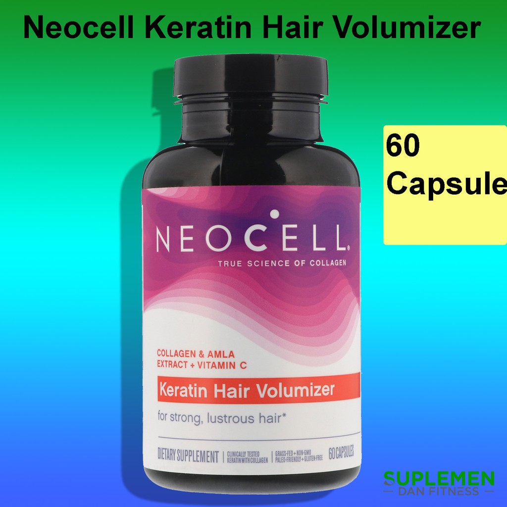 Neocell Keratin Hair Volumizer 60 Collagen Kolagen Amla Vitamin Vit C Suplemen Penumbuh Rambut Obat