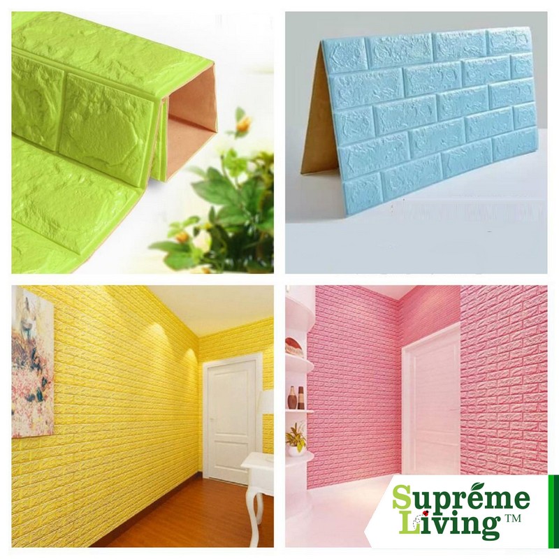 Wallpaper Bata Brick Foam 3D Wall Sticker TEBAL 4 MM 70 x 77 cm