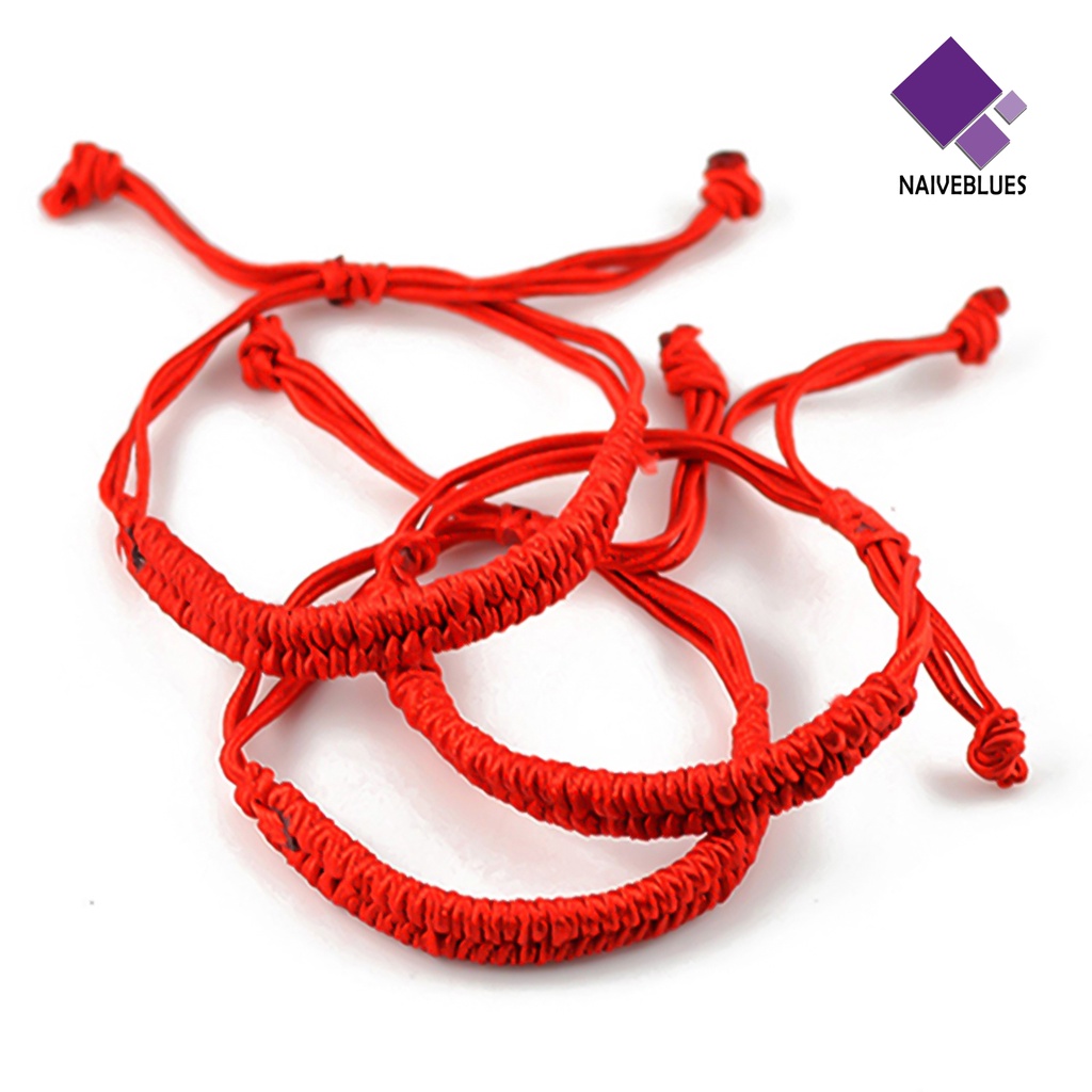 Gelang Tali Merah Handmade Adjustable Gaya China Untuk Unisex