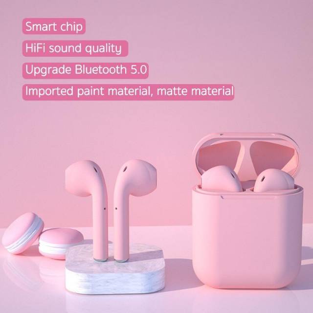 headset i12 Inpods12 TWS Wireless Earphone Bluetooth 5.0 Warna Macaron HIFI / headset macaron i12