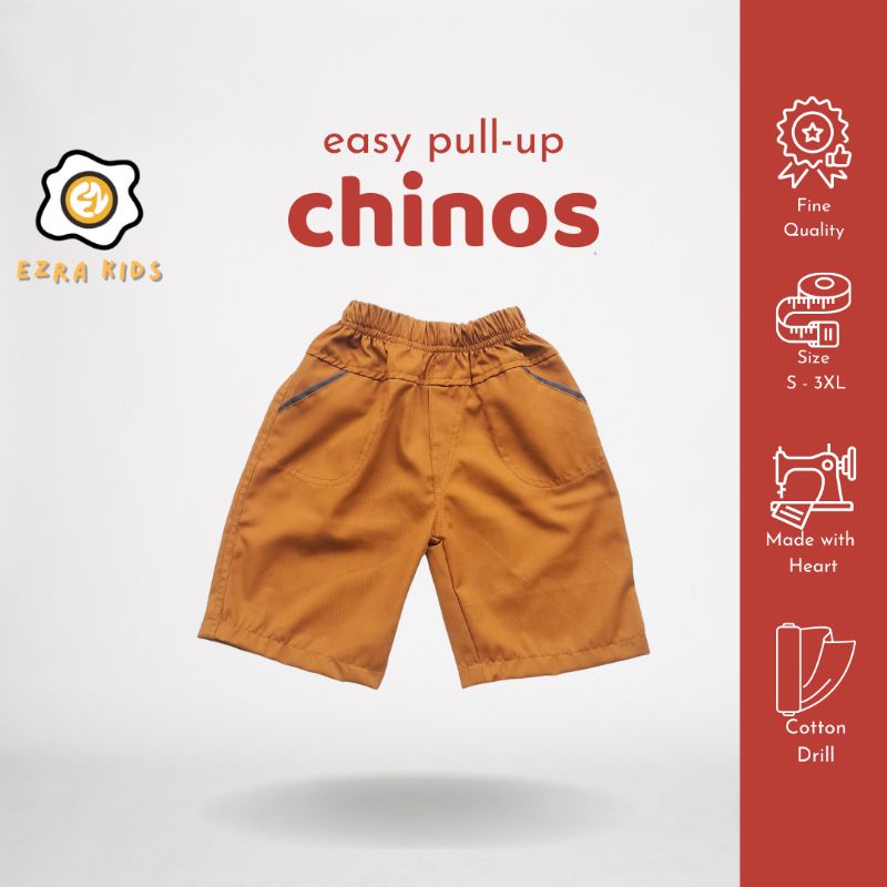 Celana Pendek Chinos Anak Laki Laki Ezra Kids Regular  1 - 14 tahun