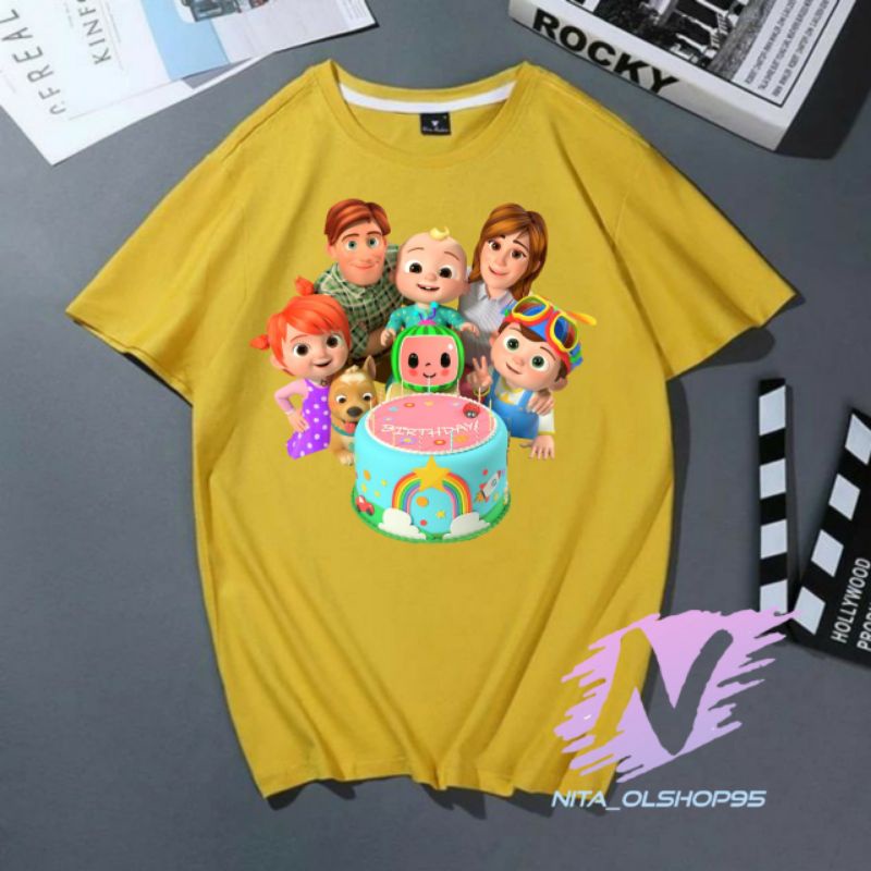 kaos anak cocolemon happy birthday serial