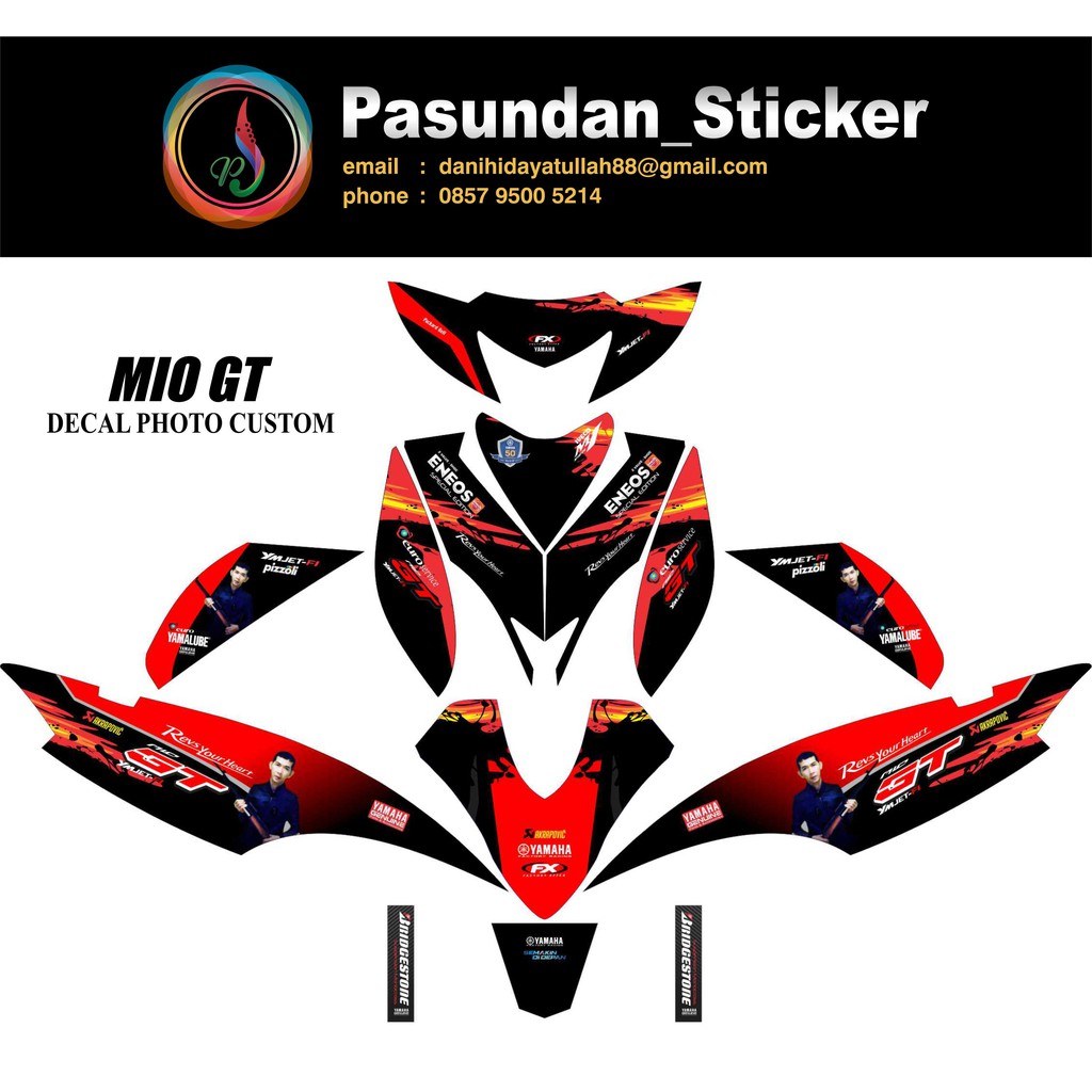 DECAL STICKER YAMAHA MIO GT PHOTO CUSTOM Shopee Indonesia