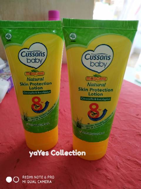 Cussons baby moscare skin protection 100g 50 g lotion 8 jam kulit bayi balita anak gigitan nyamuk cuson