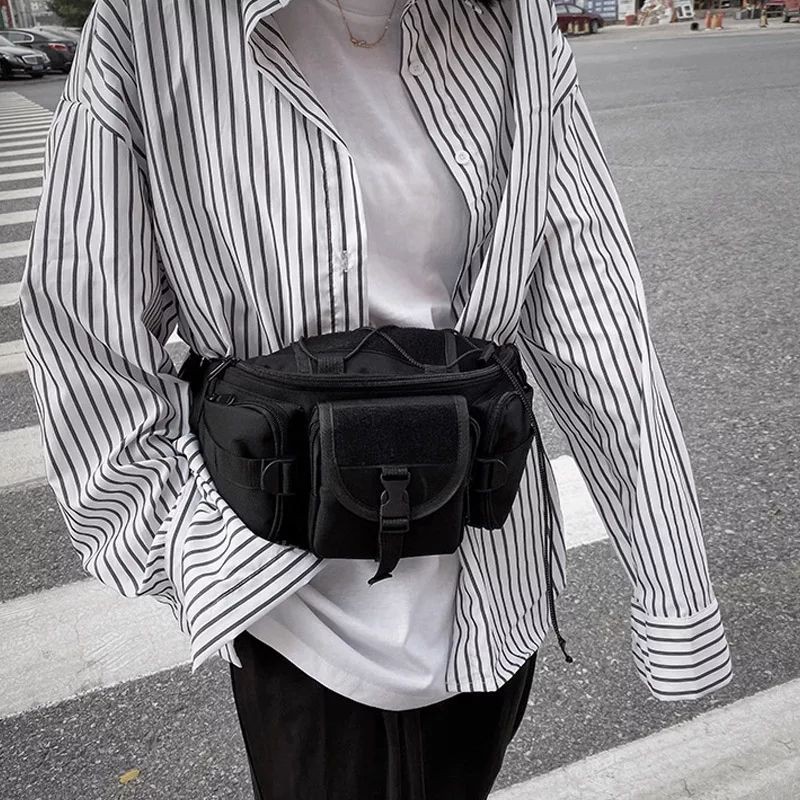 Tas Slempang Wanita Crocodile Waist bag Wanita Original - Hitam