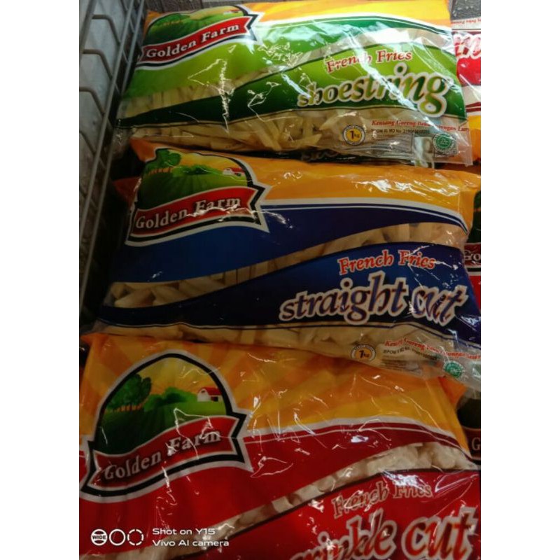 

Golden farm French fries Shoestring/Fresh Fries Straight Cut/Crincle cut 1kg