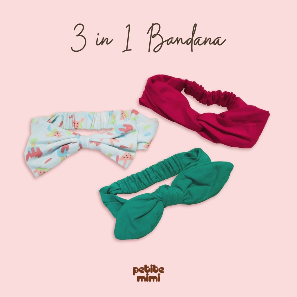 Petite Mimi Bandana Isi 3 - PM-BND/3 Motif Random