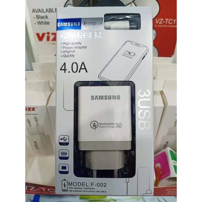 Charger  4A 3Output For Oppo , Xiaomi , Vivo , Samsung , Asus  [IMPORT]