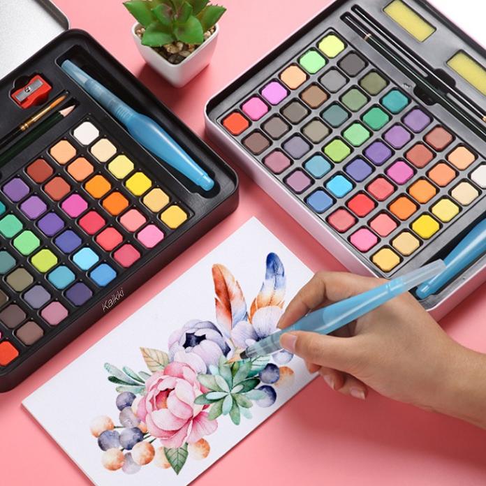 

Terbaik! Kaikki 36/48Water Color Set - Alat Cat Air Set Termasuk Kuas dan Kertas Gambara