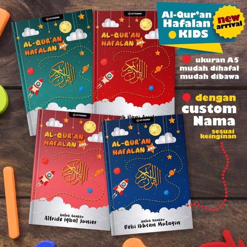 Alquran Kids Attaqwa Ukuran A5 Gratis Custom Nama (Pre Order)