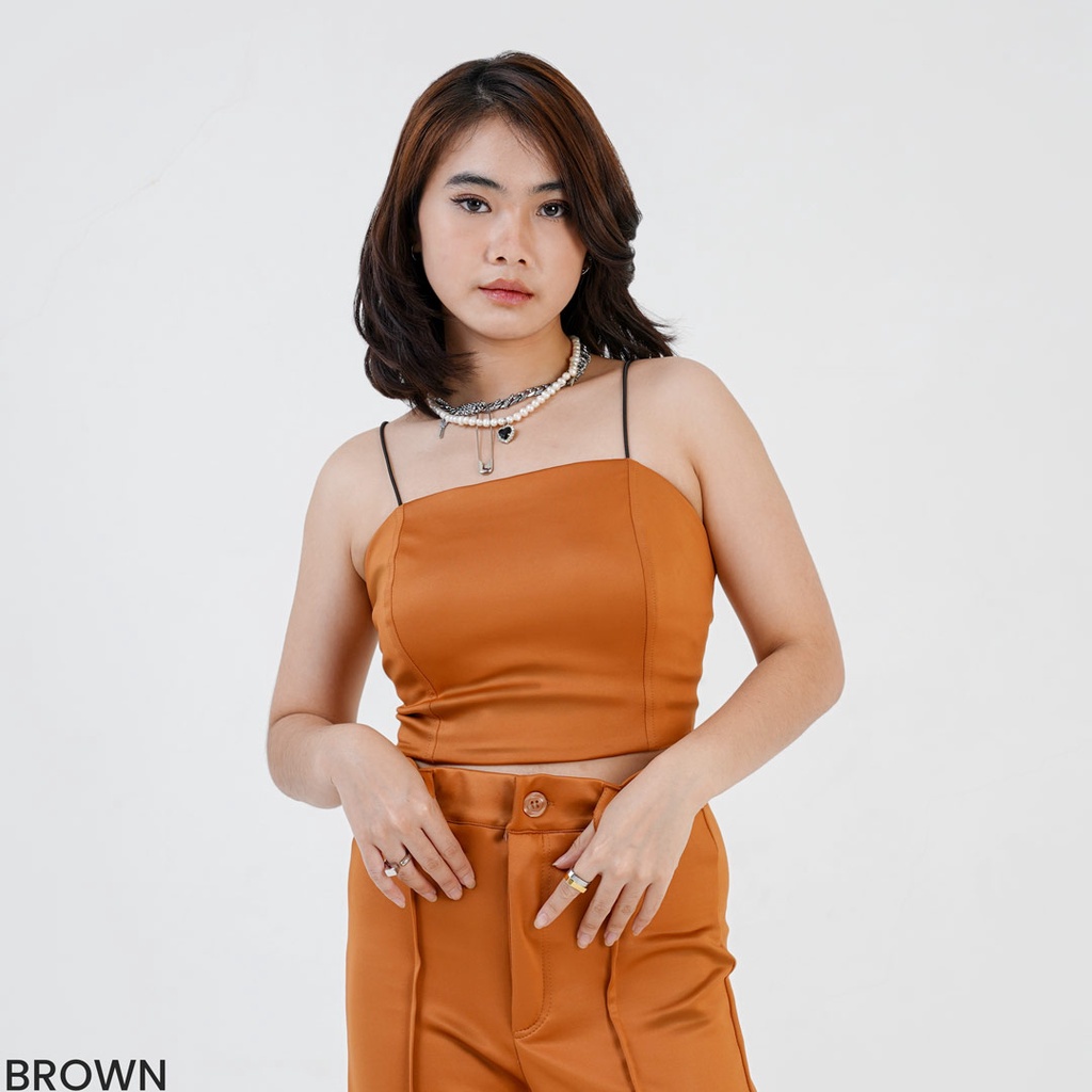 Tank top Kulit Phoney Atasan Tanktop Wanita