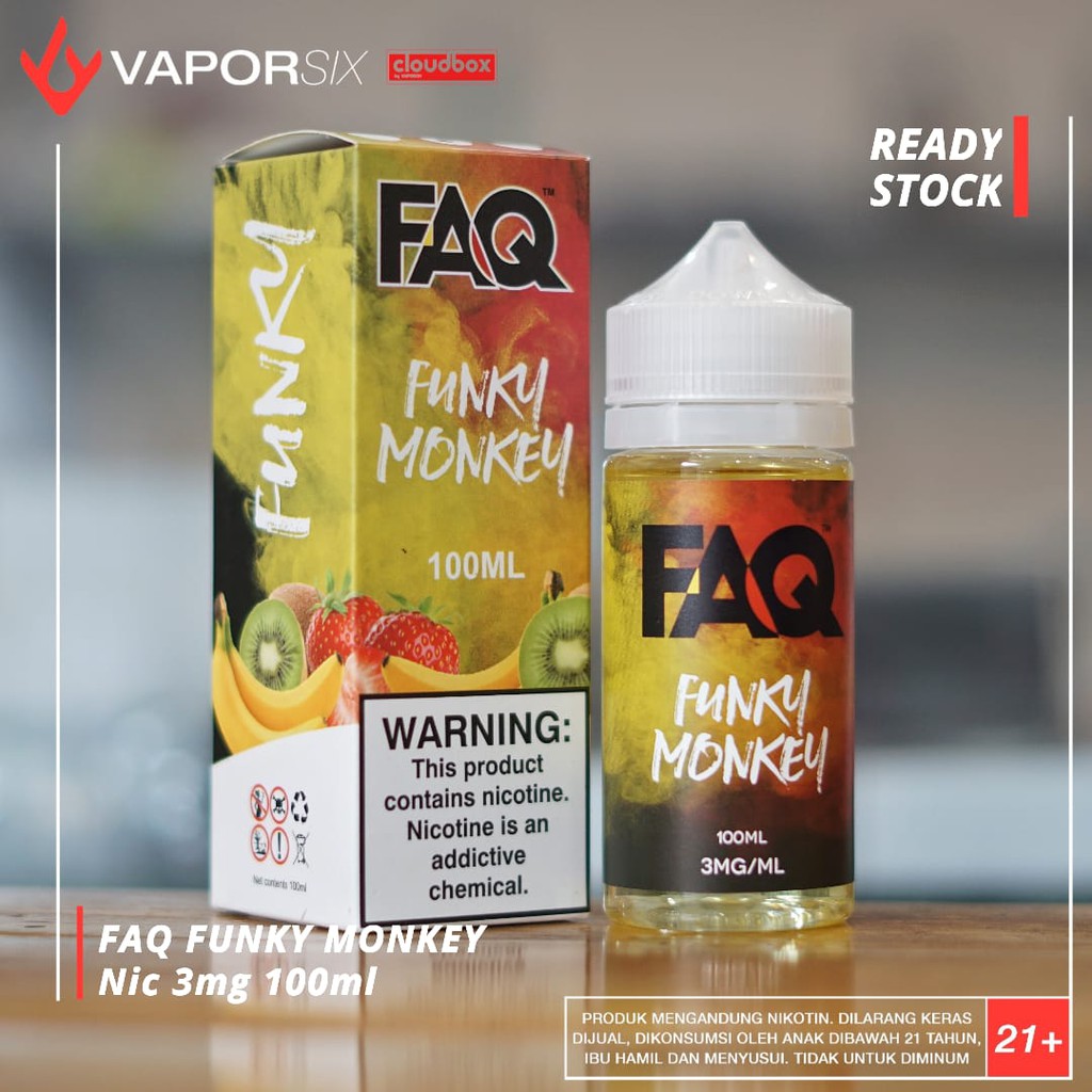 Faq Funky Monkey 100ml 3mg Shopee Indonesia