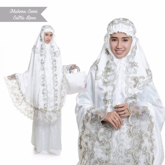MUKENA- ALAT SHOLAT WANITA/MUKENA SATIN LIST BUNGA/BORDIR BUNGA/KD 1 SUSUN -MUKENA.