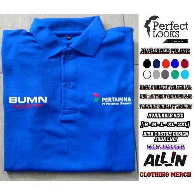 KAOS POLO KERAH BUMN HADIR UNTUK NEGER PERTAMINA PT.PERTAMINA (Persero) KAOS POLO KERAH PERTAMINA