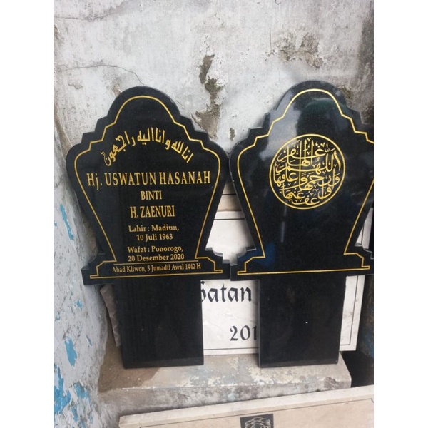 Nisan Granit Hitam Sepasang