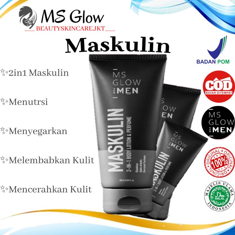 MS GLOW MASKULIN MEN ORIGINAL | MEN BODY LOTION